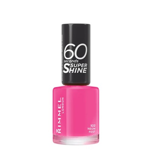 Rimmel London 60 Seconds Nail Polish By Rita Ora  8ml Shade: 322 Neon Fest