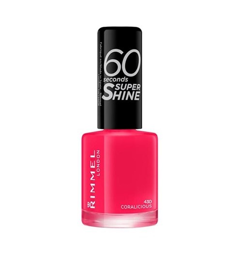 Rimmel London 60 Seconds Super Shine Nail Polish  8ml Shade: 430 Coralicious