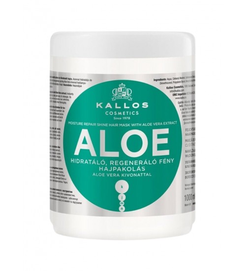 Kallos Cosmetics Aloe Vera Matu maska sausiem matiem 1000ml Kallos Cosmetics Aloe Vera Matu maska sausiem matiem 1000ml