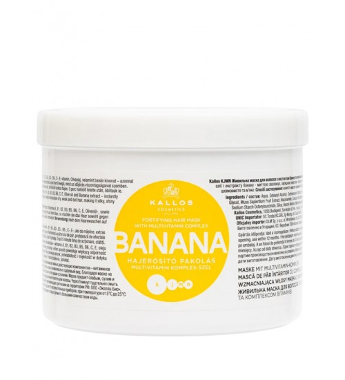 Kallos Cosmetics Banana Matu maska sausiem un bojātiem matiem 500ml