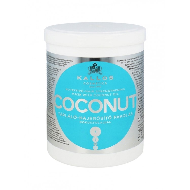 Kallos Cosmetics Coconut matu maska sausiem matiem 1000ml