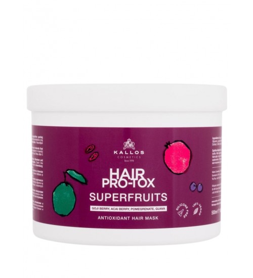 Kallos Cosmetics Hair Pro-Tox Superfruits Matu maska ar antioksidantiem 500ml