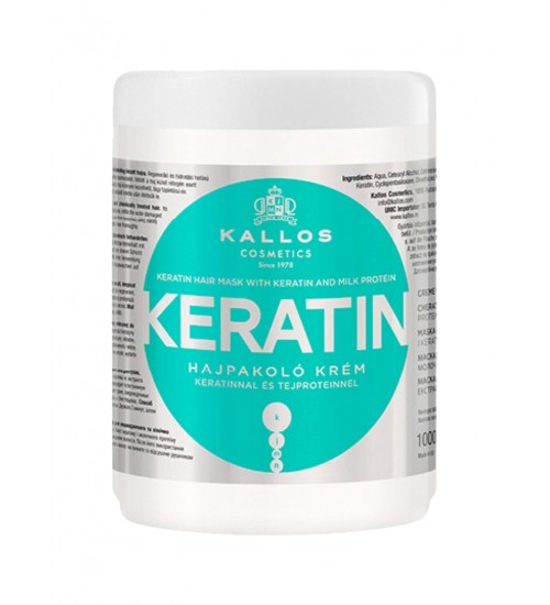 Kallos Cosmetics Keratīna Matu Maska Bojātiem Matiem 1000ml Kallos Cosmetics Keratīna Matu Maska Bojātiem Matiem 1000ml