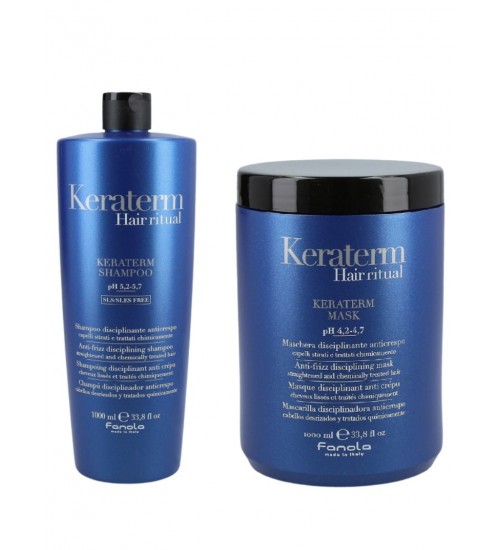 FANOLA KERATERM Šampūns 1000ml + FANOLA KERATERM Maska 1000ml – Profesionāls matu kopšanas komplekts