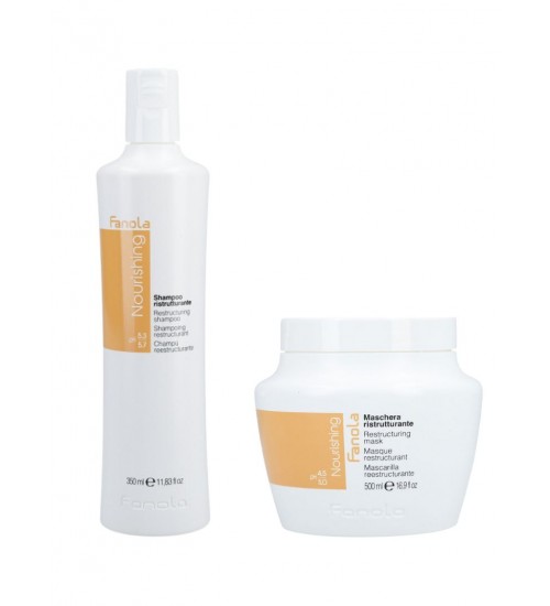 FANOLA NOURISHING Šampūns 350ml + FANOLA NOURISHING Maska 500ml - Profesionāls matu kopšanas komplekts