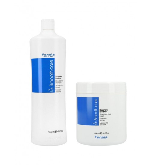 FANOLA SMOOTHCARE Šampūns 1000ml + FANOLA SMOOTHCARE Maska 1000ml - Profesionāls matu kopšanas komplekts
