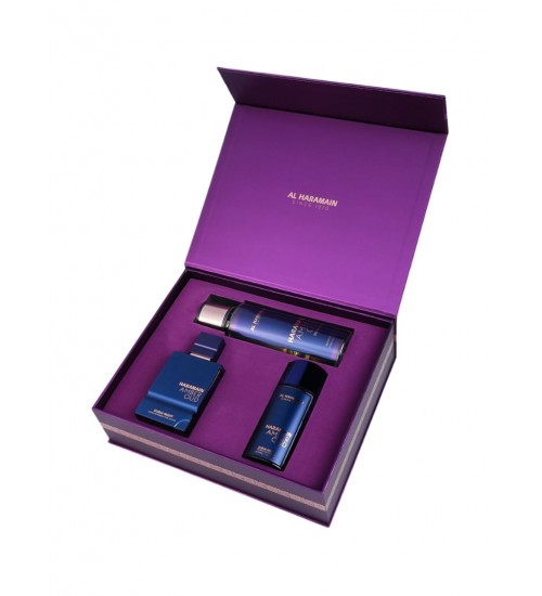 Al Haramain Amber Oud Dubai Night Perfume extract 75ml Dāvanu komplekts