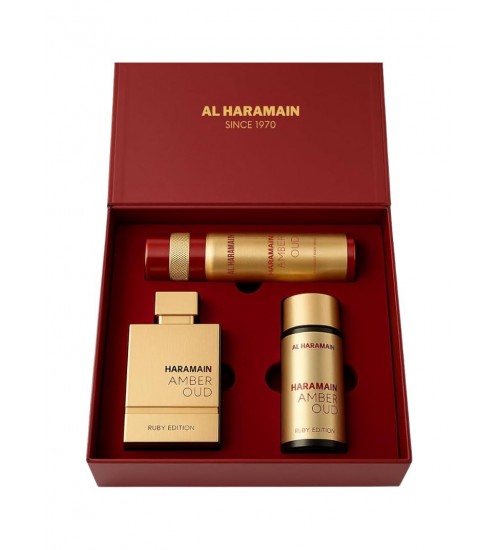 Al Haramain Amber Oud Ruby Edition EDP 75ml Dāvanu komplekts