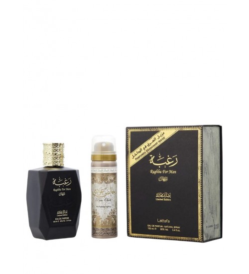 Lattafa Raghba EDP 100ml Dāvanu komplekts Lattafa Raghba EDP 100ml Dāvanu komplekts