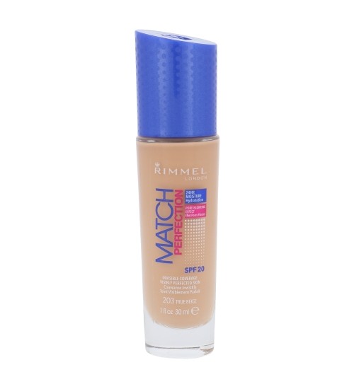 Rimmel London Match Perfection Foundation SPF20 Cosmetic 30ml Shade: 203 True Beige