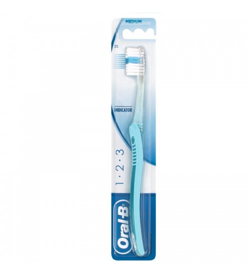 Oral-B 1-2-3 Indicator Medium Toothbrush