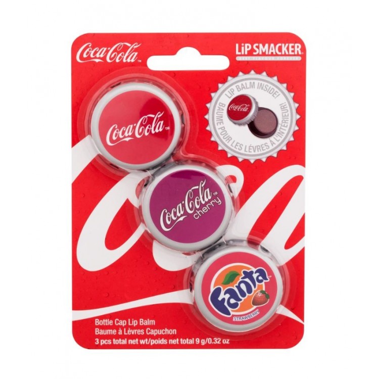 Lip Smacker Coca-Cola Bottle Cap Lip Balm 3g Komplekts