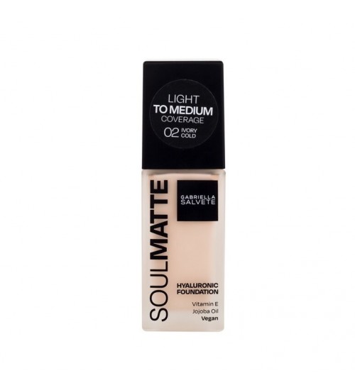 Gabriella Salvete Soulmatte Hyaluronic Foundation Shade 02 Cold Ivory 30ml Gabriella Salvete Soulmatte Hyaluronic Foundation Shade 02 Cold Ivory 30ml
