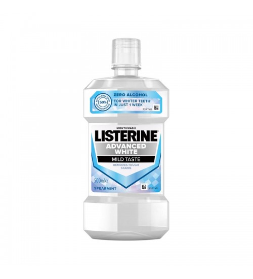 Listerine Advanced White Mild Taste Mouthwash 500ml